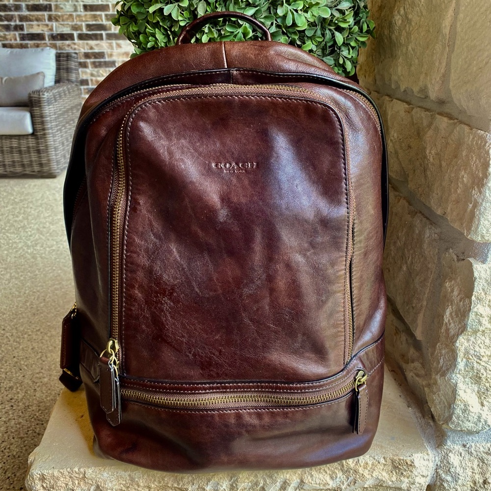 Coach🤎 Bomber Backpack naturally distressed backpack🤎 RARE! AMAZING leather